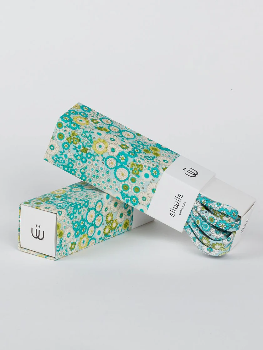 SLIWILS FRESH GREENISH BLUE FLOWERS