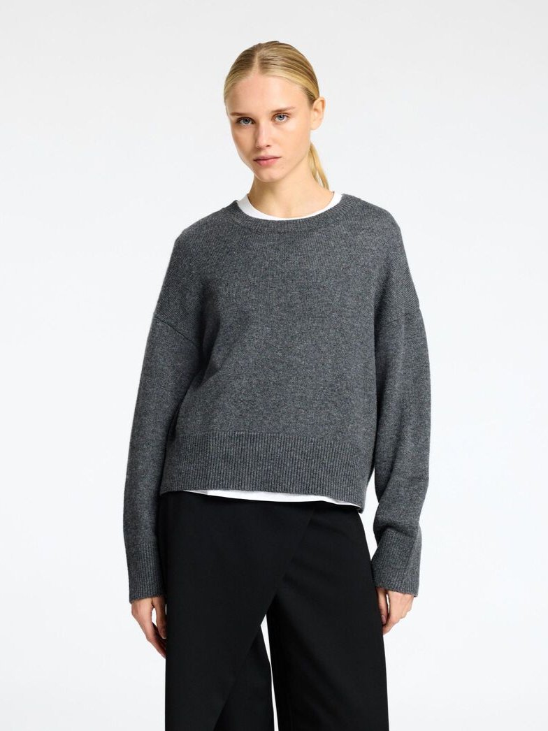 SELECTED ž. džemper Lara Medium Grey        68009