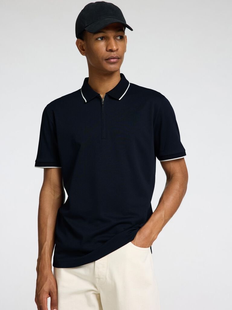 SELECTED m.polo majica Slhfave sport zip ss Sky Captain       68093