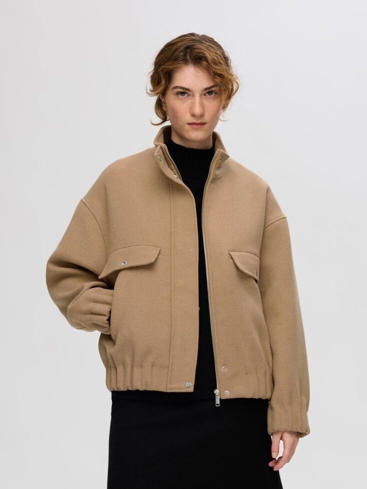SELECTED ž. bomber jakna Selma Camel        68025