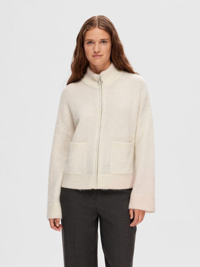 SELECTED ž. kardigan sa rajsferšlusom Sia Birch       68006