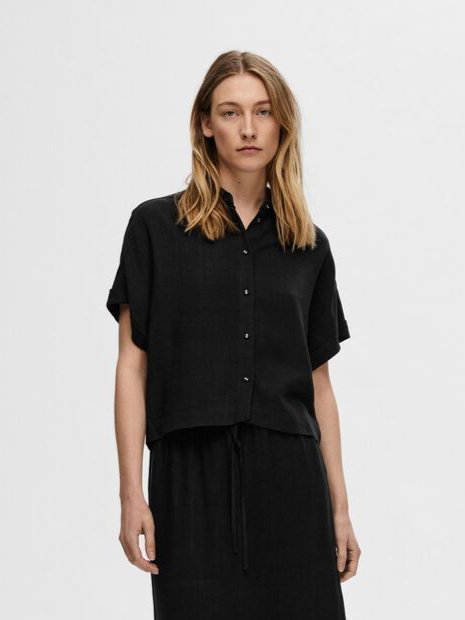 SELECTED ž.košulja Slfviva ss cropped sun Black        68089