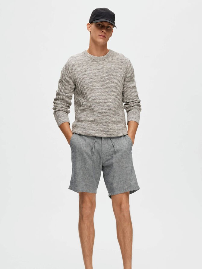 SELECTED m.šorts Slhregular-brody linen Sky MIXED W       68075